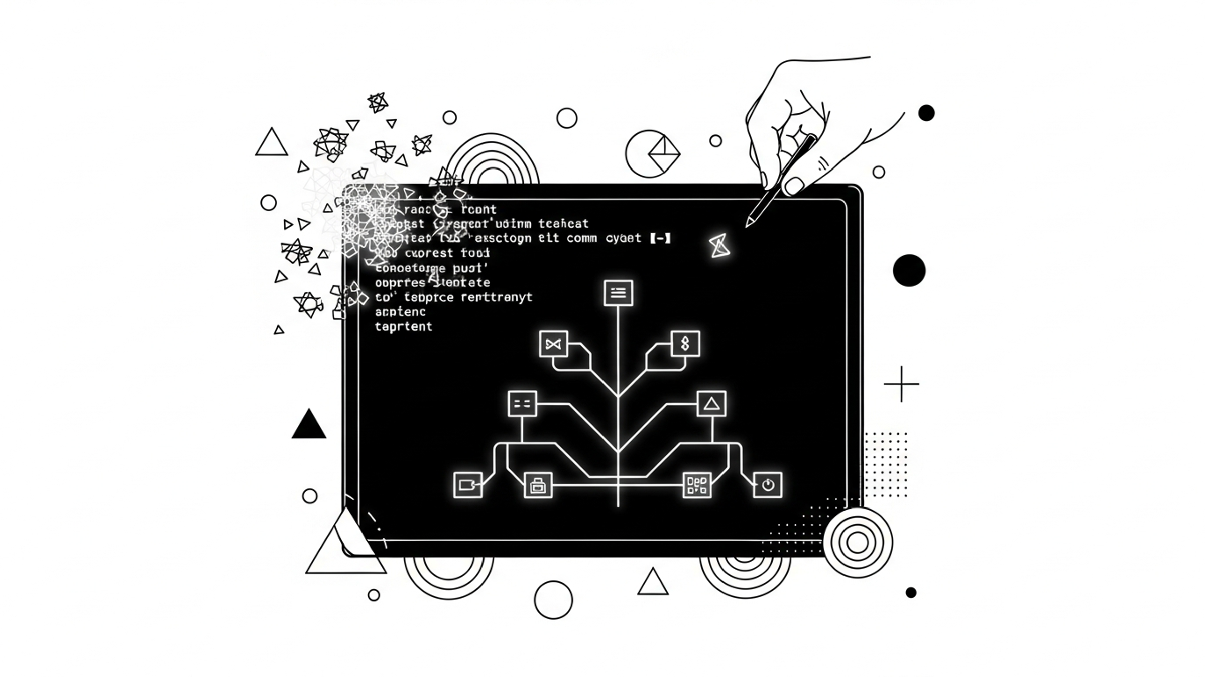 터미널에 마크다운 트리 구조로 깔끔하게 정리된 파일 의존성 맵 화면