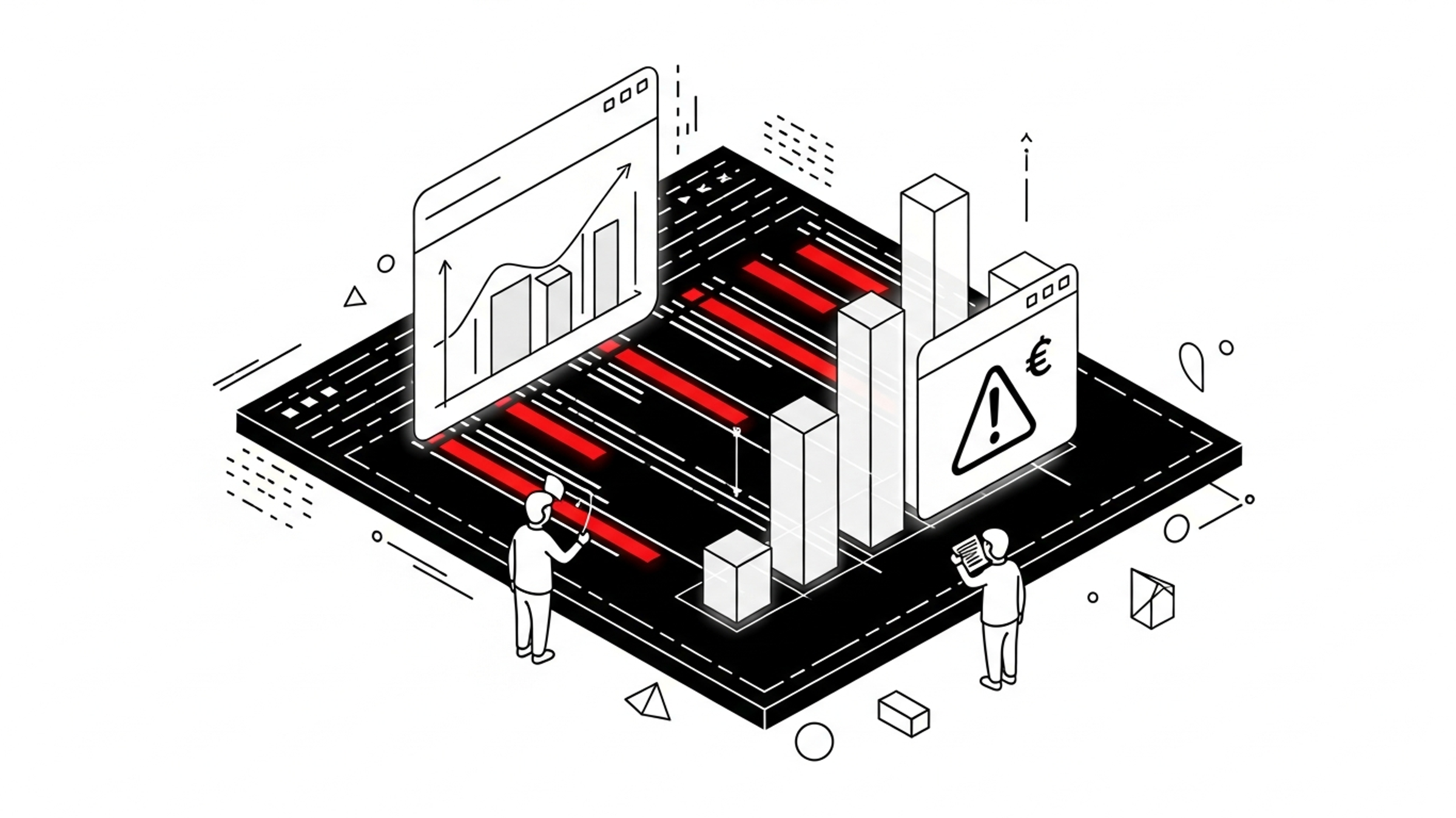 설명: AI 코딩 툴이 생성한 코드에서 발견된 주요 보안 취약점 통계와 클라우드 요금 경고 알림 화면을 겹쳐 보여주는 인포그래픽