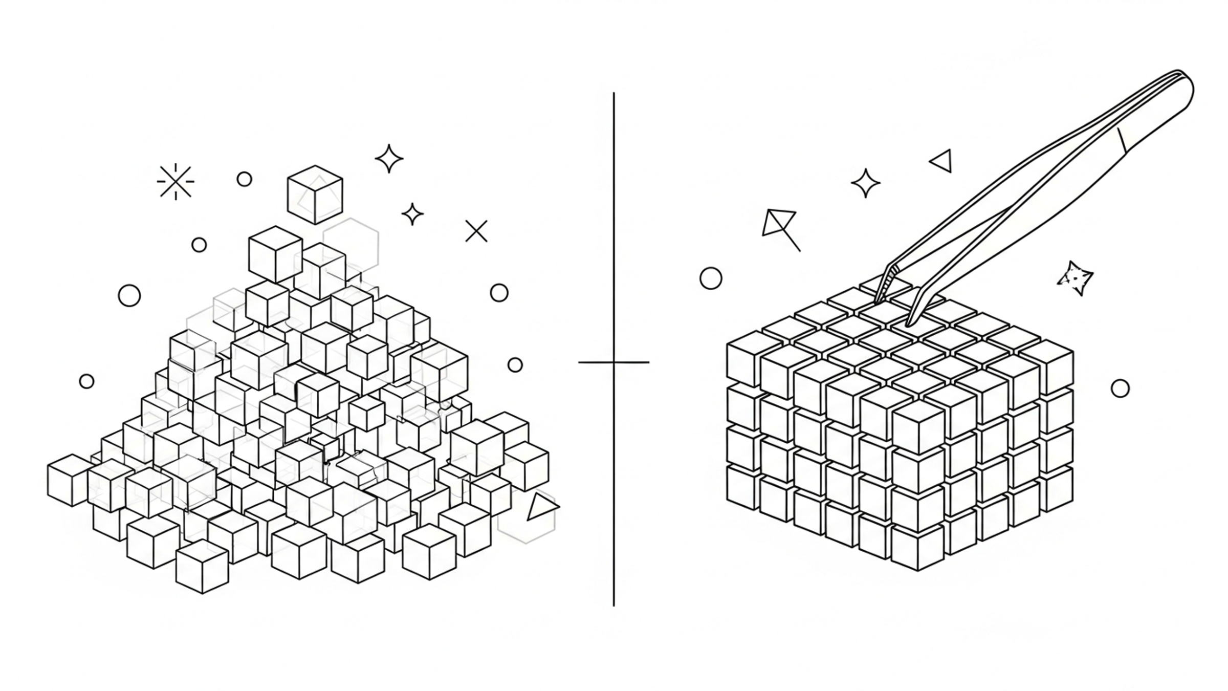 프롬프트 구조화 전후의 토큰 사용량과 출력 결과 비교 화면
